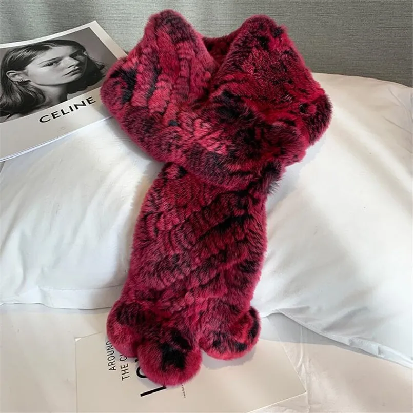 Новое поступление женская модная вязаная теплая мягкая зимняя шарф из меха