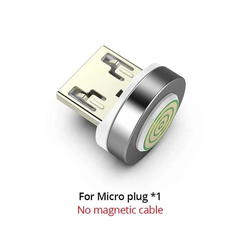 For Micro Plug Магнитный кабель PZOZ 90 градусов usb c Micro usb type C для быстрой зарядки, магнитное зарядное устройство Microusb type-C для iphone Xs MAX xiaomi usb-c - Цвет: For Micro Plug