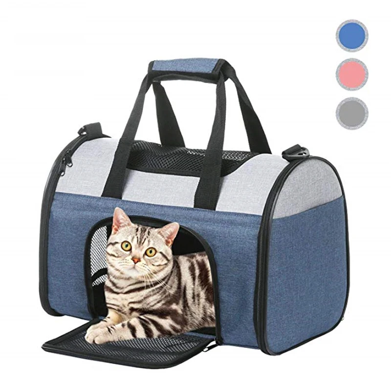 

Dog Carrier Pet Contrast Stitching Messenger Backpack Comfortable Breathable Travel Bag for Small Dog Kitten Cat Handbag Chihuah