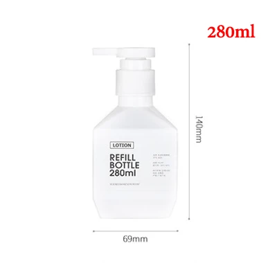 280ml white Портативный мыло бутылка жидкое мыло для рук Пресс бутылка Ванная комната гель для душа шампунь лосьон контейнер для хранения - Цвет: 280ml white
