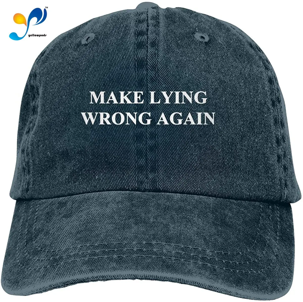 

Make Lying Wrong Again Unisex Adult Baseball Hats Cowboy Hats Denim Hats Dad Hat