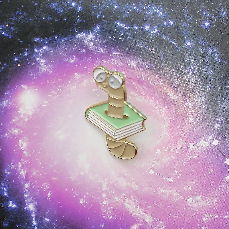 Эмалированная булавка GDHY в форме червей персонализированные броши мультяшный