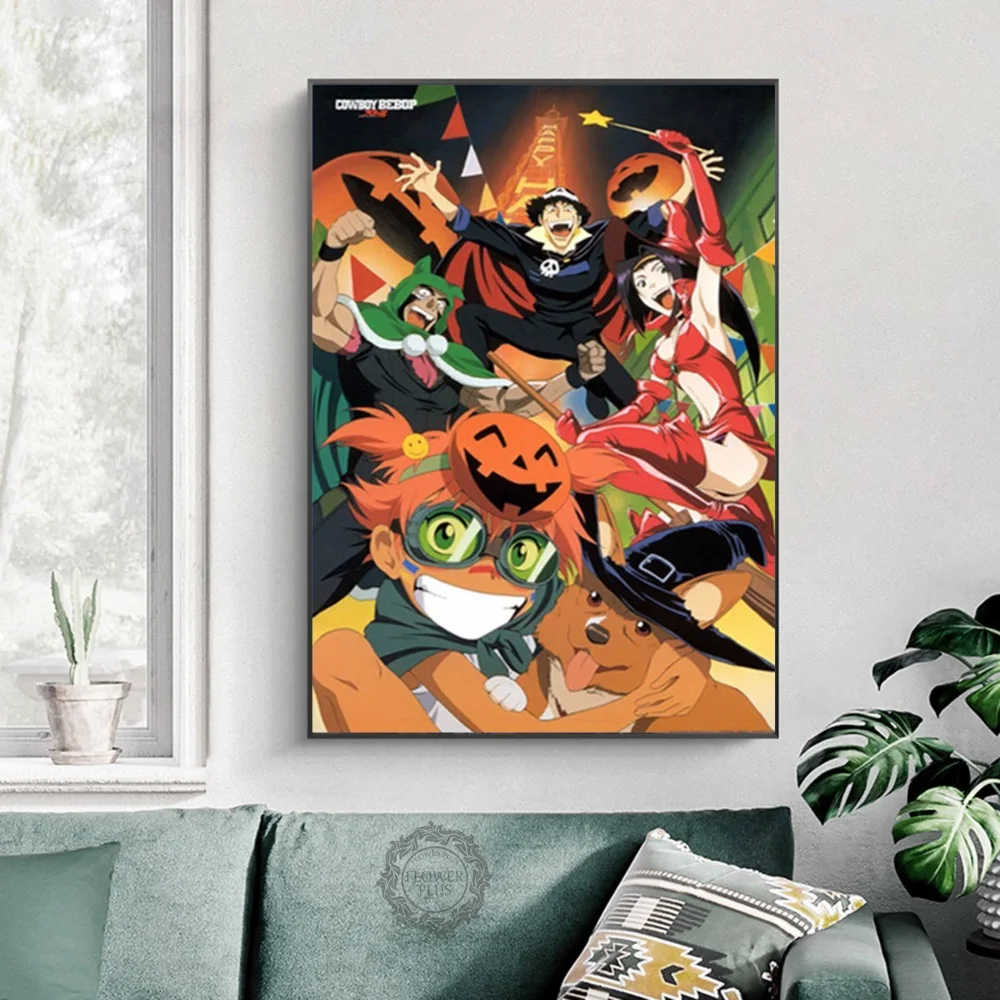

Posters and Prints Cowboy Bebop Poster Decorative Canvas Painting Wall Art Picture for Living Room Home Decor quadro cuadros