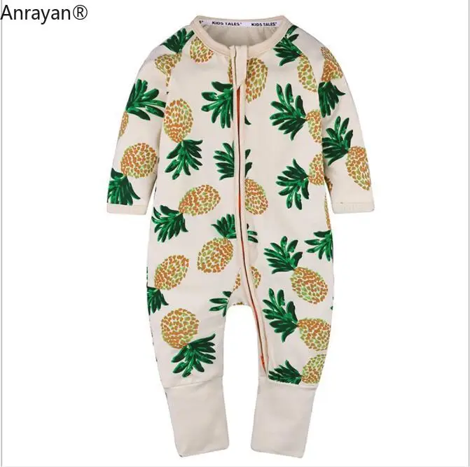Одежда для малышей Новинка новорожденных девочек Комбинезон с длинными рукавами