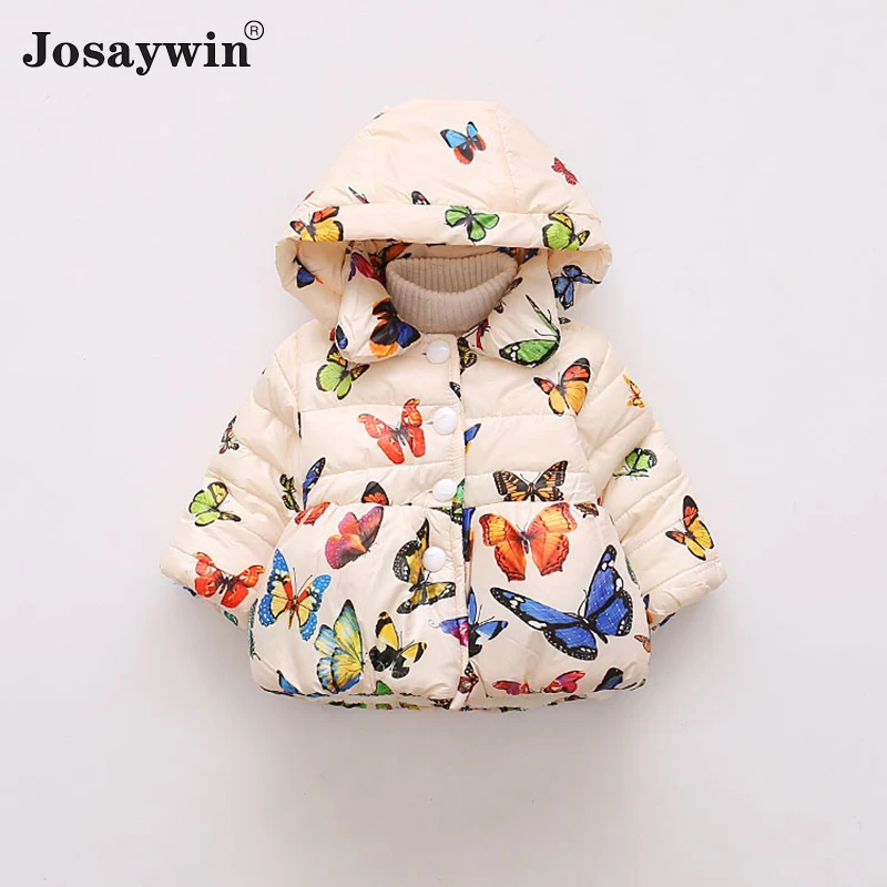 

Children Clothes Winter Jacket Kids Girls Warm Hooded Print Thick Cute Baby Parkas Jacket Coat for Girls Outerwear Jackets