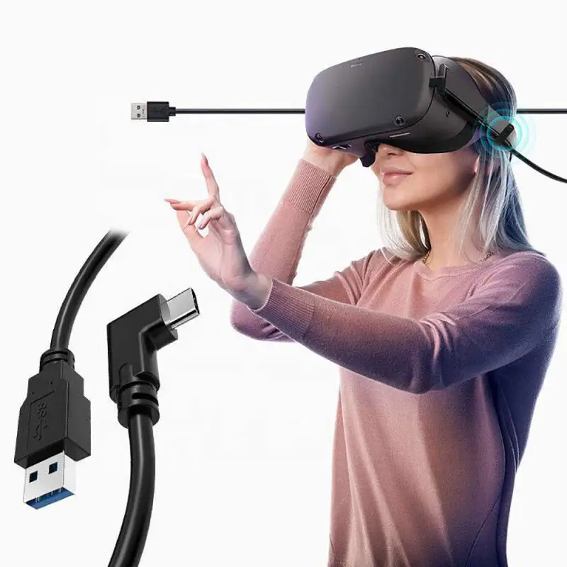 For Oculus Quest 2 USB A to C Cable Type VR Glasses Charger Data Transmission 3/4/5 Meters Accessories | Электроника