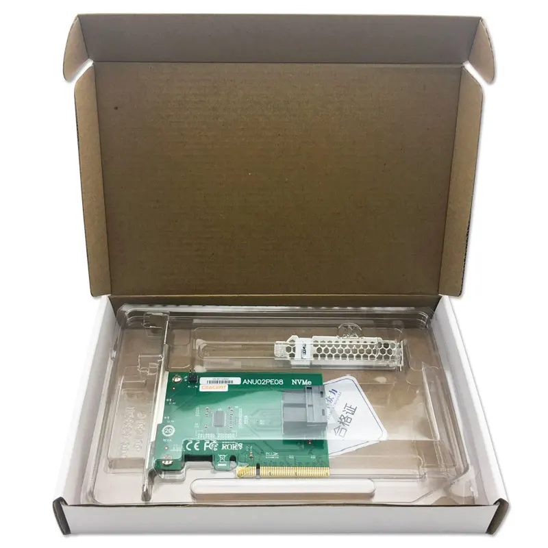 anu02pe08 nvme u 2 sff8643 к sff8639 двойной порт nvme контр