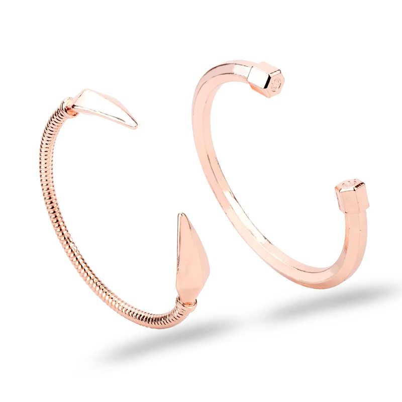 2 вида стилей модные манжеты браслеты для женщин розового золота браслет