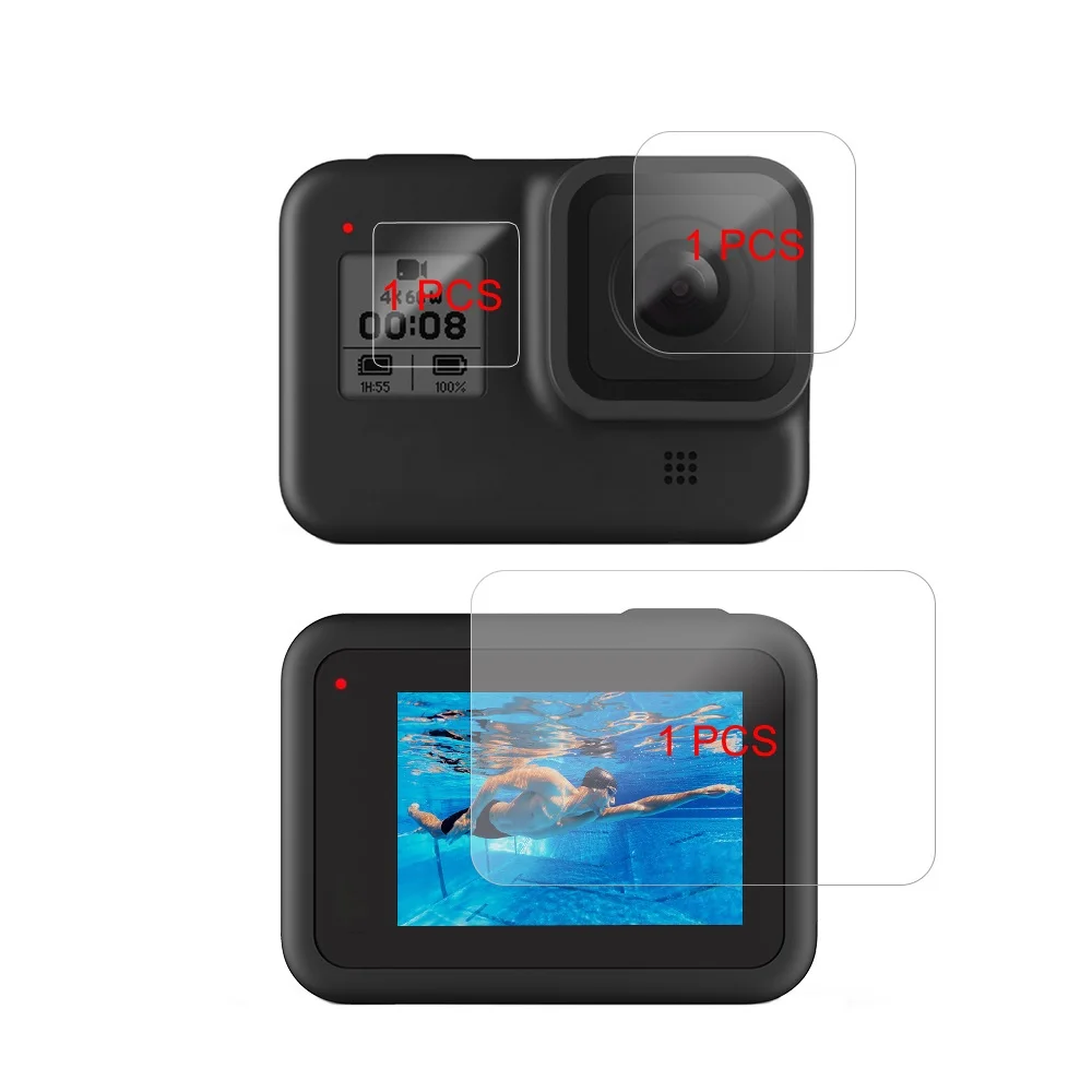 

Tempered Glass Screen Protector for GoPro Hero 8 Black Lens Protection Protective Film for Gopro8 Go pro 8 Camera Accessories