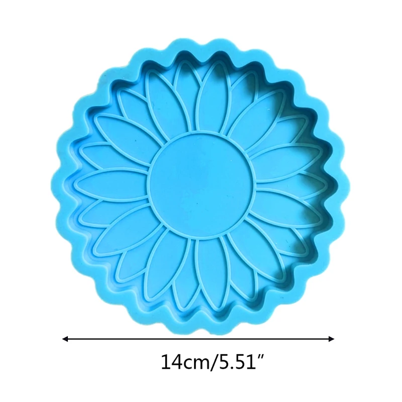 

Sun Flower Shape Candlestick Epoxy Resin Mold Coaster Cup Mat Casting Silicone Mould DIY Crafts Ornaments Decorations
