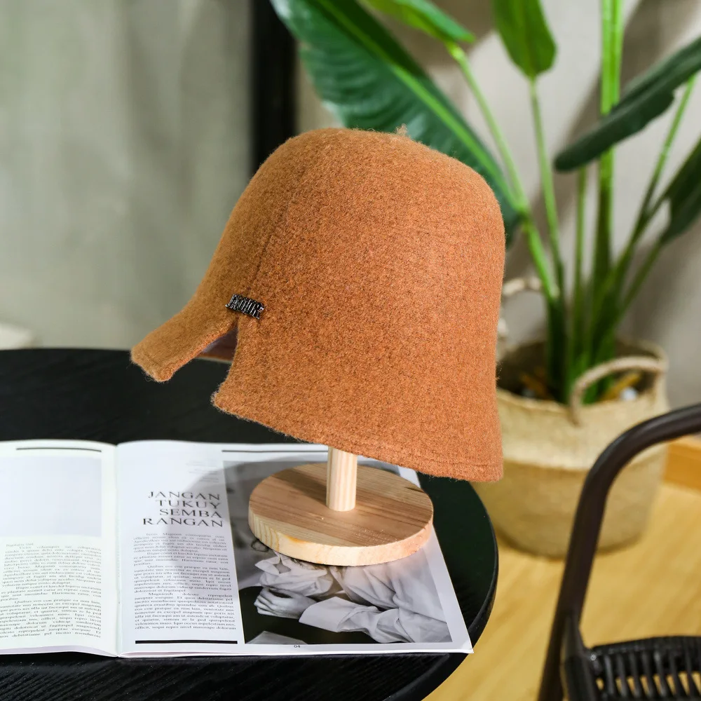 Сезон осень зима Шерстяная Рыбацкая шляпа Универсальная головка вокруг показать