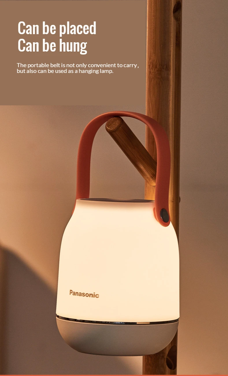 Портативный ночник Panasonic с градиентом прикроватная лампа 7 цветов для спальни