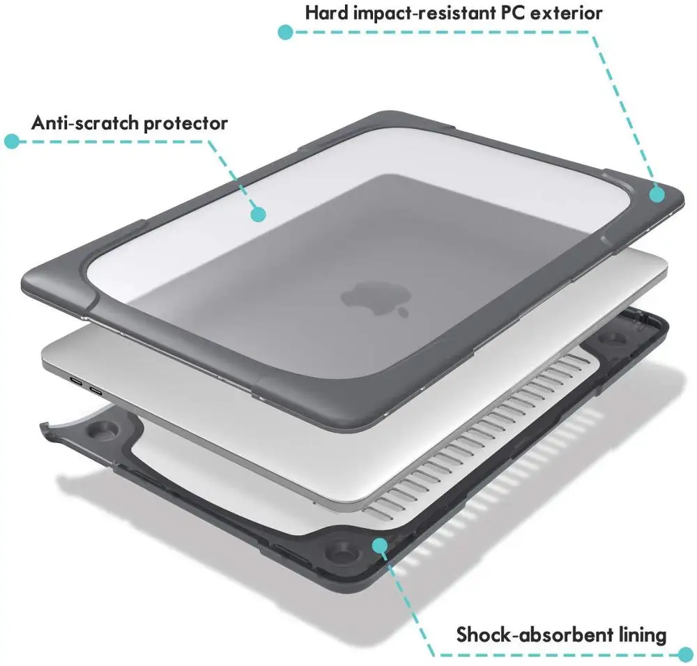 Новый противоударный Внешний чехол Складная подставка для Macbook Air Pro retina 11 12 13 15