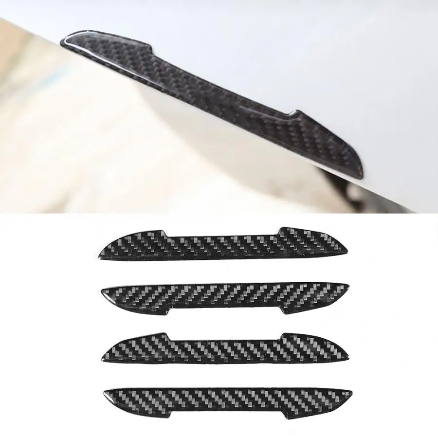4 шт. текстура из углеродного волокна Автомобильная дверь царапины наклейка для