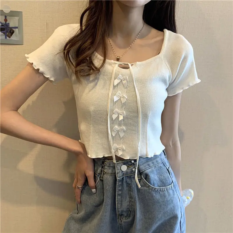 

Purple short sleeve T-shirt for women in summer 2021