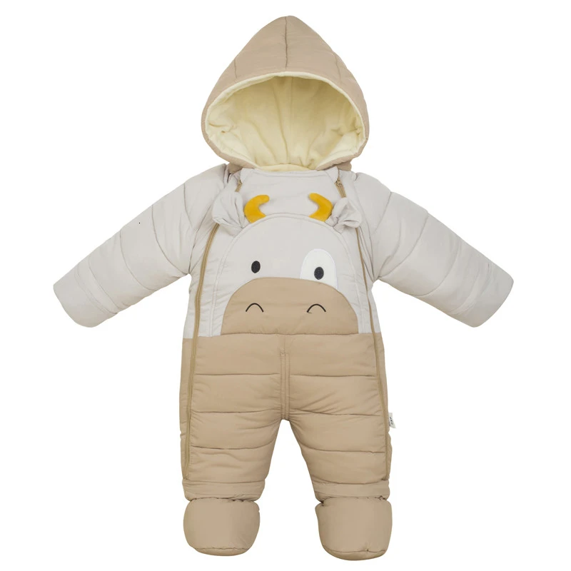 30 degrees cold Winter warm Baby girl Clothes New born Style Baby Rompers Baby Boys Jumpsuits cute Cartoon Infant Overalls