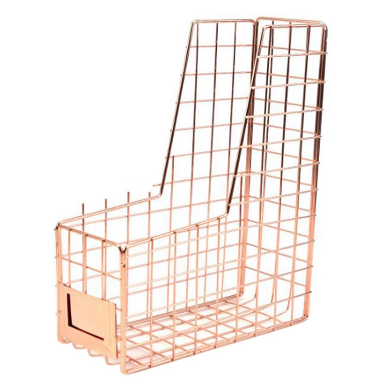 

AU42-Железный художественный ящик для документов, металлический Настольный органайзер для журналов данных, офисный стол, стойка для хранения...