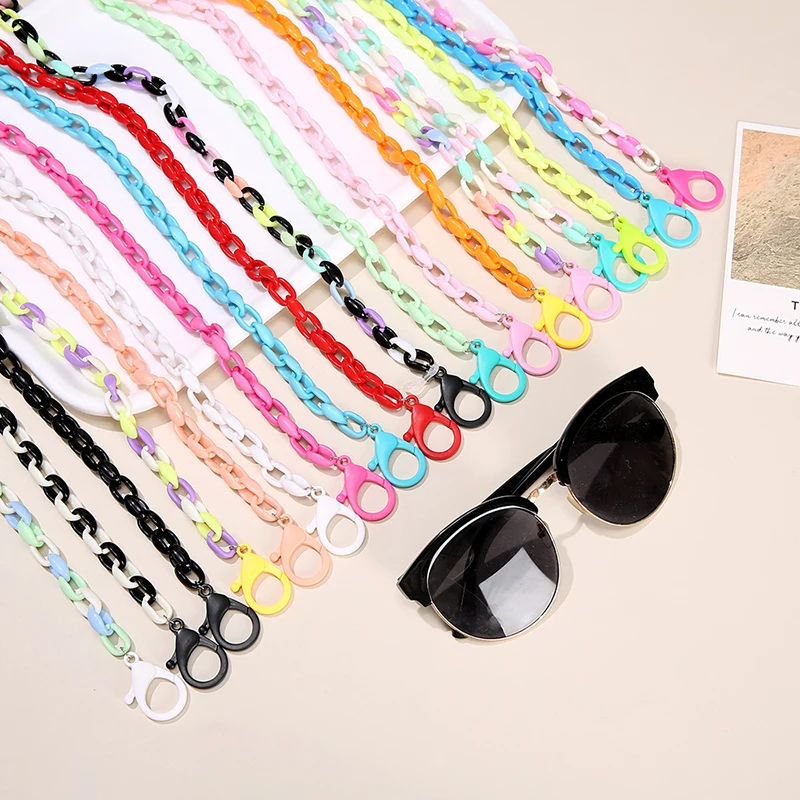 

Mask Chain Solid Color Glasses Chain Glasses Accessories Exquisite Glasses Lanyard Contrast Color Glasses Chain DIY