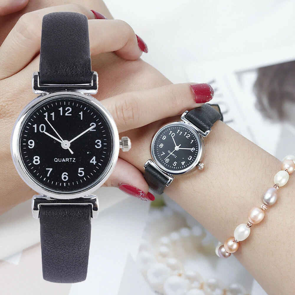 

Новинка 2021, классические женские часы, повседневные кварцевые часы с кожаным ремешком, круглые аналоговые наручные часы
