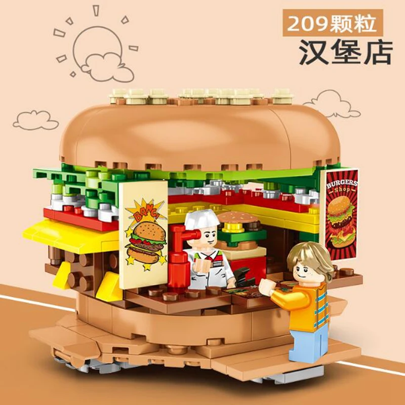 998 шт. гамбургер фри Кола Мороженое магазин городской архитектурной уличного