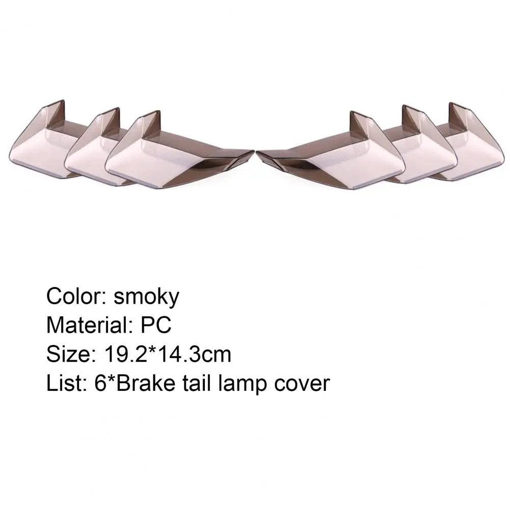 

6Pcs Tail Light Cover Smokey Brake Tail Lamp Cover Trim for Ford Mustang 2018 2019 2020 Brake Tail Lamp Replacement parts