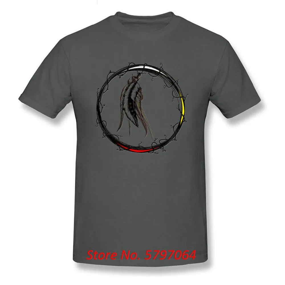 Мужская простая футболка из 100% хлопка в стиле ретро с принтом перьев