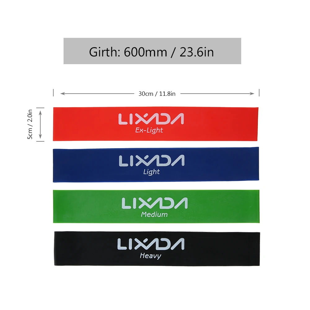 4PCS Sports Exercise Resistance Loop Bands Set Elastic Booty Band for Legs Fitness Equipment | Спорт и развлечения