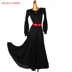Платье для бальных танцев, женское, взрослое, детское, темпераментное, с открытой спиной и широкой юбкой, одежда для профессиональных представлений и тренировок