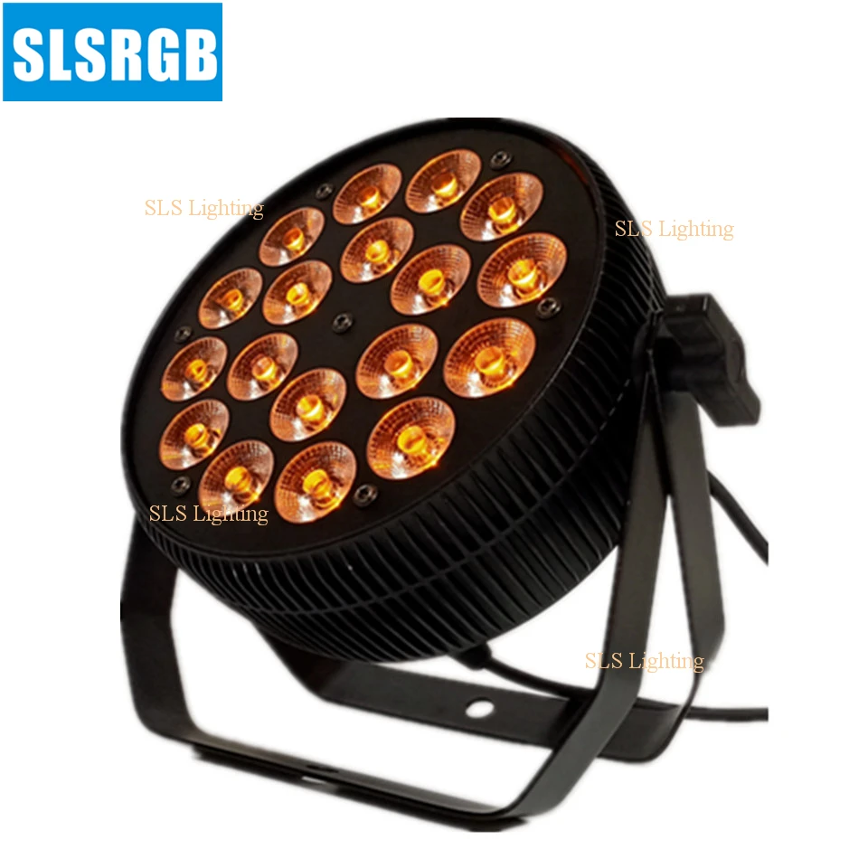 12 шт./лот Новинка LED тонкий плоский Par DJ PAR 64 18x12 Вт Светодиодный свет RGBA 4in1 DMX512 этап