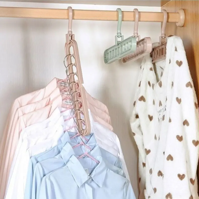 5 шт. многофункциональная 9 отверстий вешалка для одежды юбка рубашка пальто