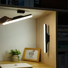 5 в подвесной Магнитный Ночной светильник с плавным затемнением, 14 светодиодов, настольная лампа с USB-зарядкой, светодиодный светильник для шкафа с защитой глаз, настольная лампа