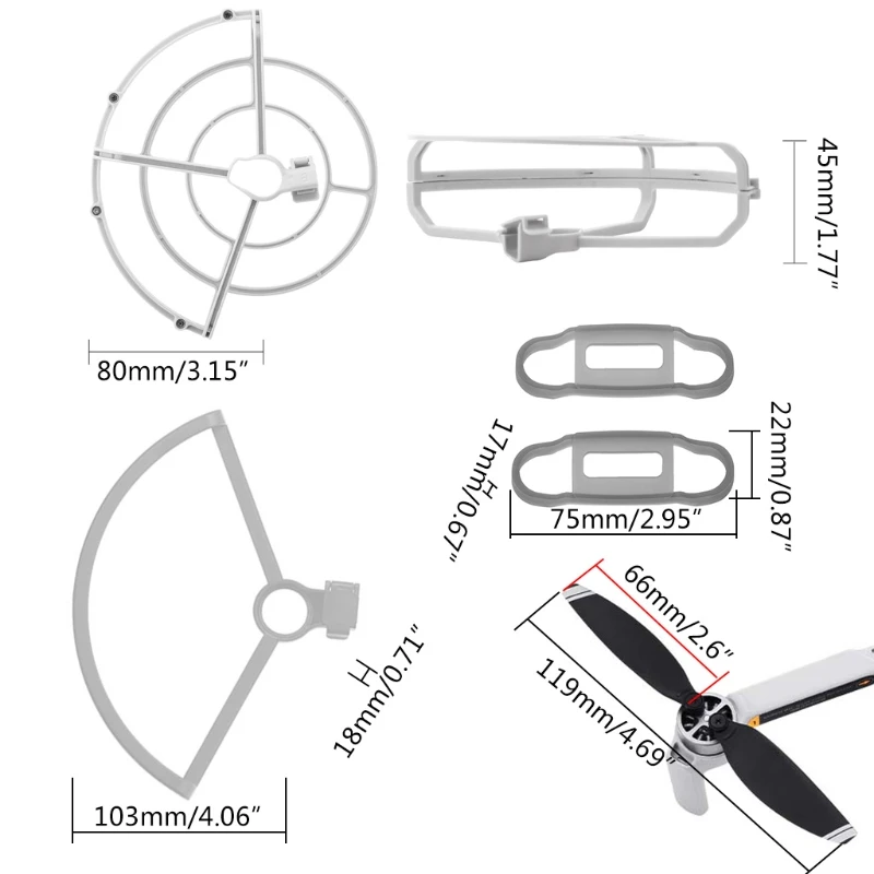Propeller Protection Ring Propeller Blade Holder Fixer For DJI Mavic MINI 2 Anti-collision RC Spare Parts Propeller Guard