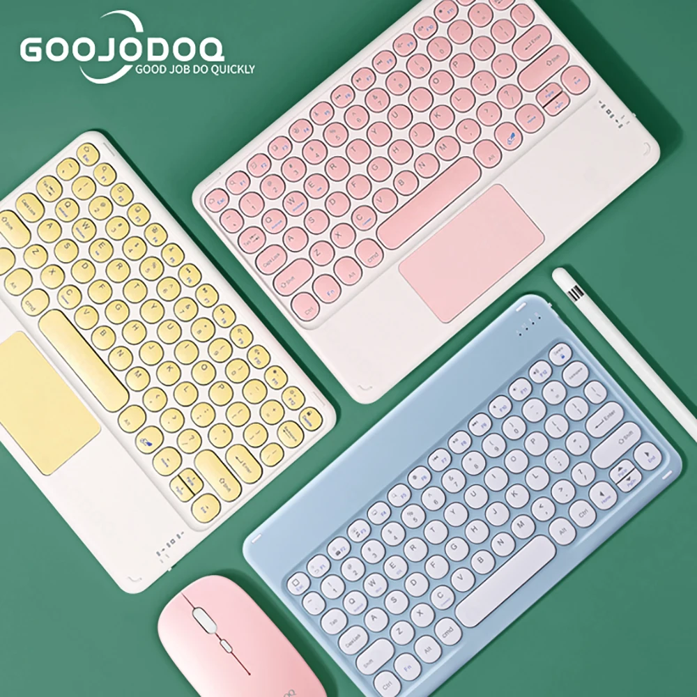 Для iPad клавиатура и мышь комбо, Беспроводная Bluetooth клавиатура Teclado для iPad Xiaomi Samsung Huawei планшет Android IOS Windows
