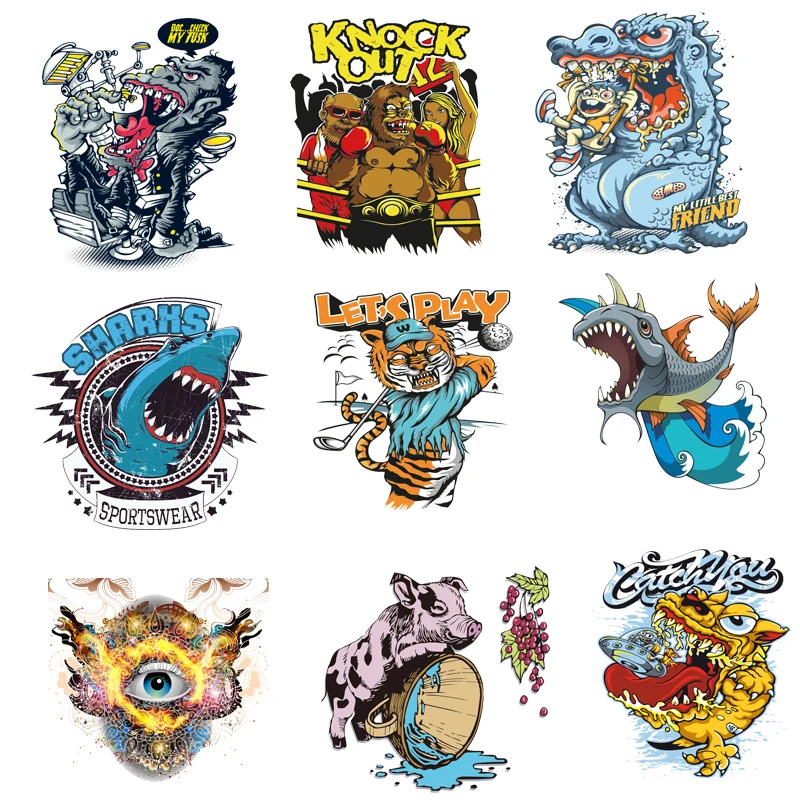 

Для переноса утюгом для одежды термо-Стикеры для одежды с аппликацией "сделай сам" с нашитым рисунком героев мультфильмов прокладочный мате...