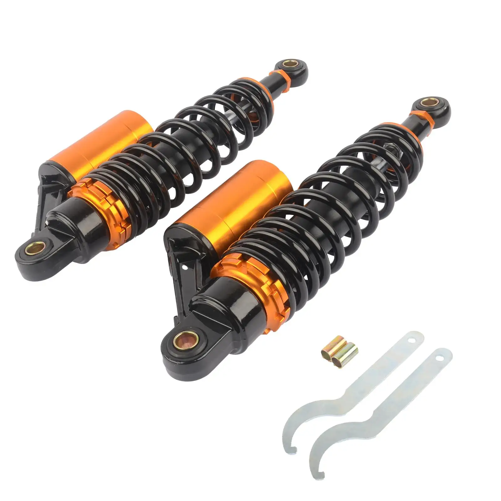 

AP03 Black Gold Rear Air Shock Absorbers Pair 12.5" 320mm Motorcycle for Honda Yamaha