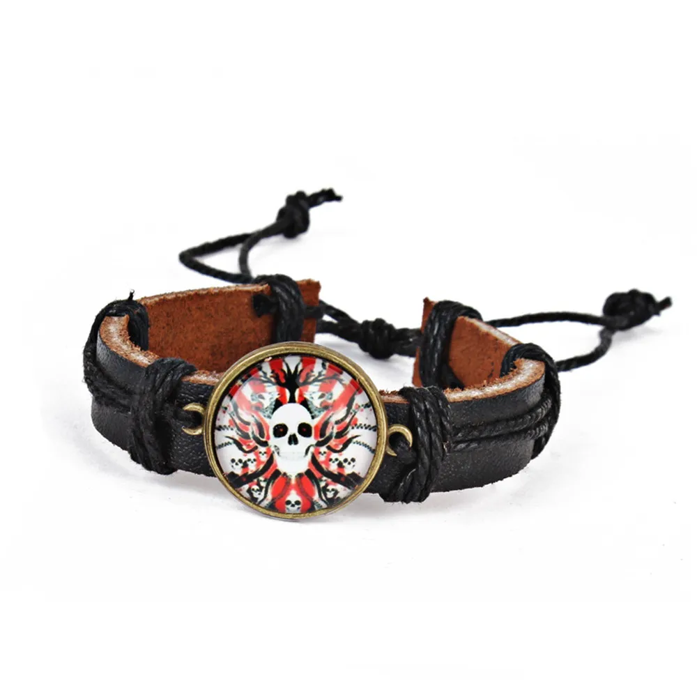 Модные аксессуары Хэллоуин косплей кожаный браслет со стеклянным куполом ведьмы