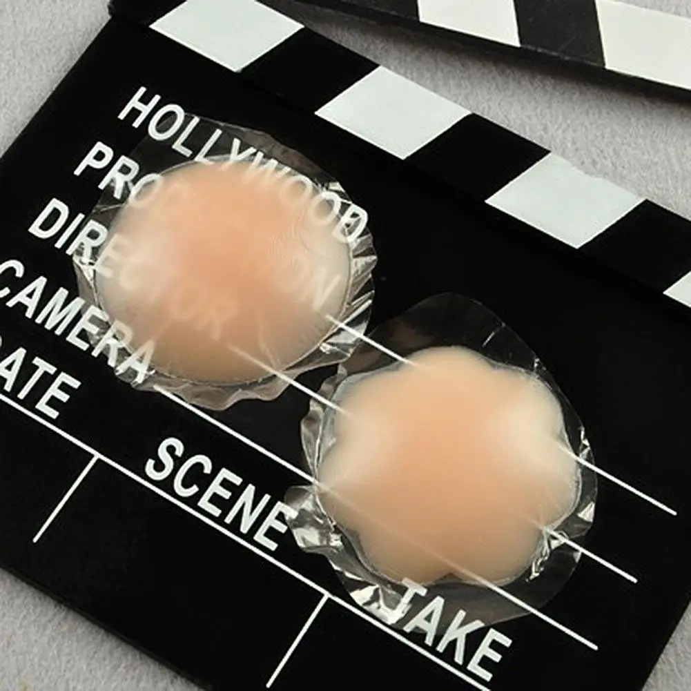 1/4 пары многоразовые самоклеющиеся силиконовые груди сосков круглый стол