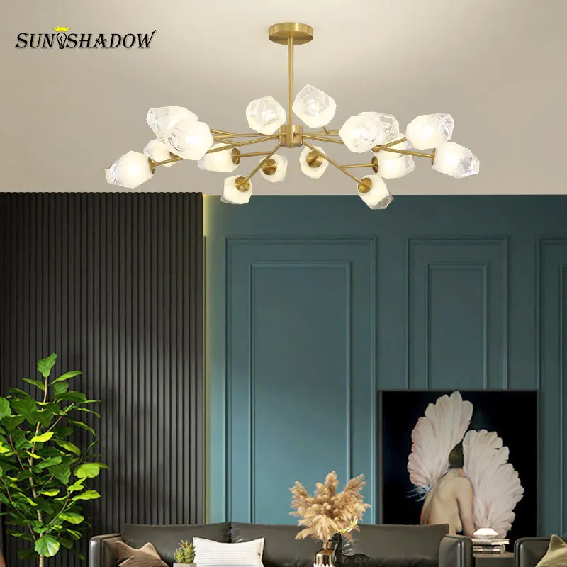 

Luminaires Modern Luxury Pendant Light For Living room Dining room Bedroom kitchen Home Art Nordic Glass lampshade Pendant Lamps