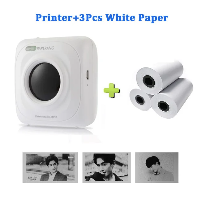 P1 3 Thermal Papers PAPERANG портативный термальный Bluetooth принтер мини беспроводной фото принтер для мобильного телефона Android iOS - Цвет: P1 3 Thermal Papers