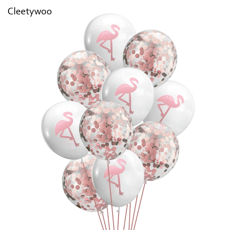 Фламинго баллоны Гавайские вечерние конфетти Воздушный баллон тематическая