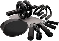 ab wheel bauchtrainer set abdominal roller bauchroller handtrainer springseil gleitscheiben fitness home gym equipment