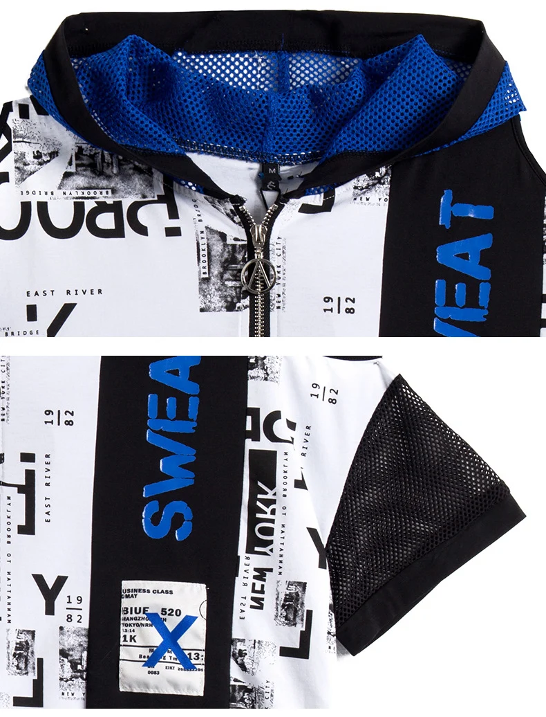 

Sweat Hoodies Women Aesthetic Color Block Stitch Korean Harajuku Sweatshirt T Shirt Mesh Sleeve Tops Stylish Loose Thin Clothes