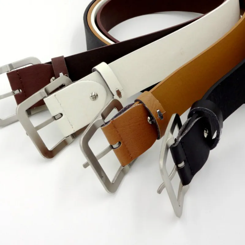 

Men Belt Black Adjustable Solid Simple All Match Top Quality Waist Belts Mens Korean Style High Fashion Leisure Needle Buckle