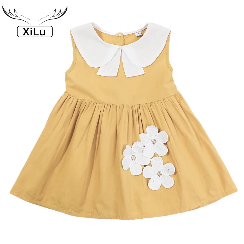 

Kids Girls Dress Cotton Sleeveless Cute Doll Collar Princess Dresses Casual Toddler Children Clothing Toddler Girl Outfits