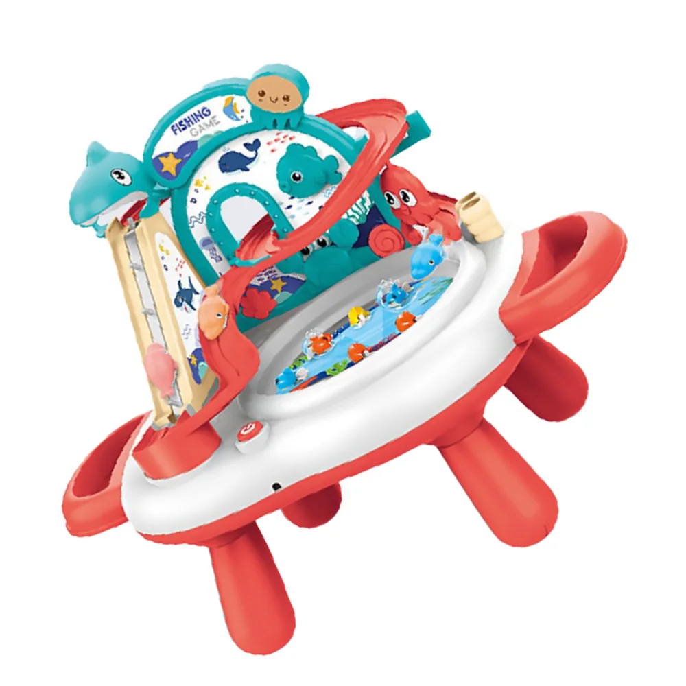 

1 Set Fishing Game Rotating Board Fishing Playset Without Battery