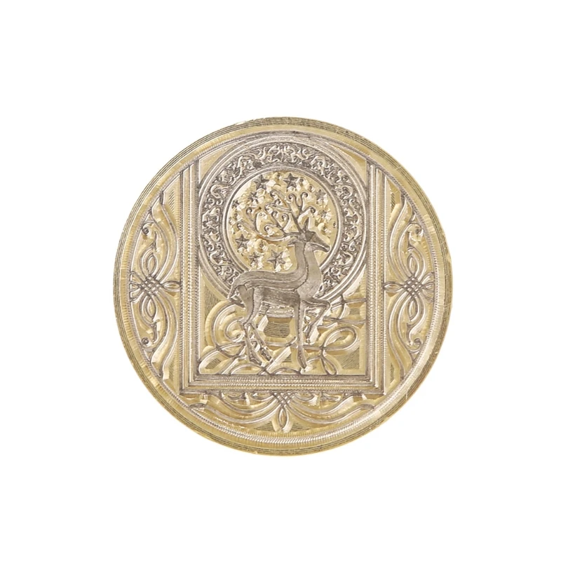 

HUYU Retro Sealing Wax Seal Golden Lacquer Seal Head for Invitations Cards Letters Envelopes Wine Packages Gift Wrapping