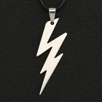 flash necklace lightning bolt thunder thunderbolt silver color pendant new stainless steel dc comics jewelry men women wholesale