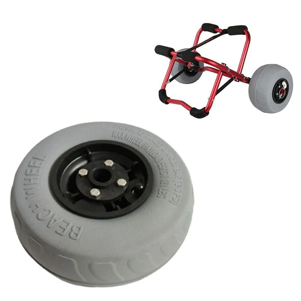 9 Inch PU Pneumatic Tire Kayak Trolley/trolley Wheels Beach for The Beach Trolley Wheel Beach Inflatable Beach Wheel