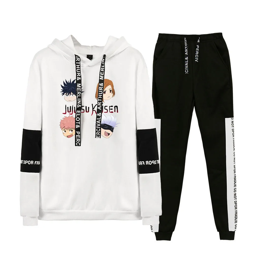 

2020 New Jujutsu Kaisen Hoodie Sweatshirt Sweatpants Suit Jujutsu Kaisen Shirt Trousers Sets Unisex Fashion Pullover Clothes