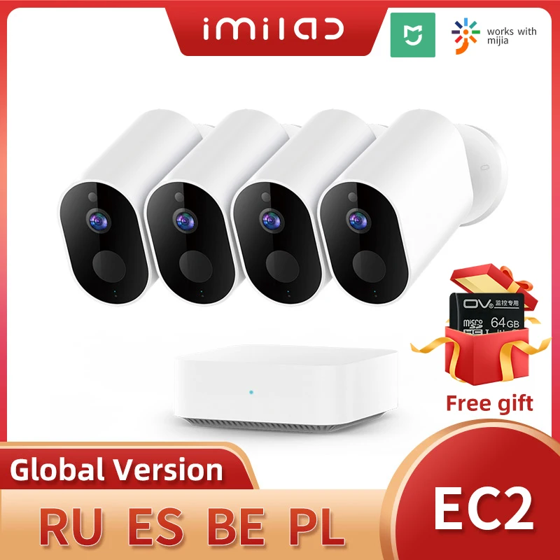 

IP-камера IMILAB EC2 уличная Водонепроницаемая с поддержкой Wi-Fi, 1080P, Full HD, IP66